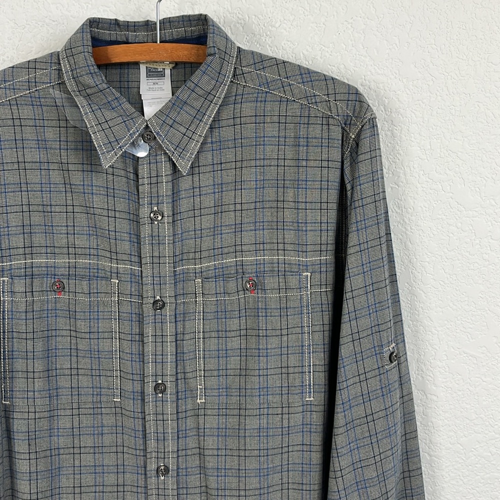 Columbia Plaid Gridded Button Down Men's Shirt